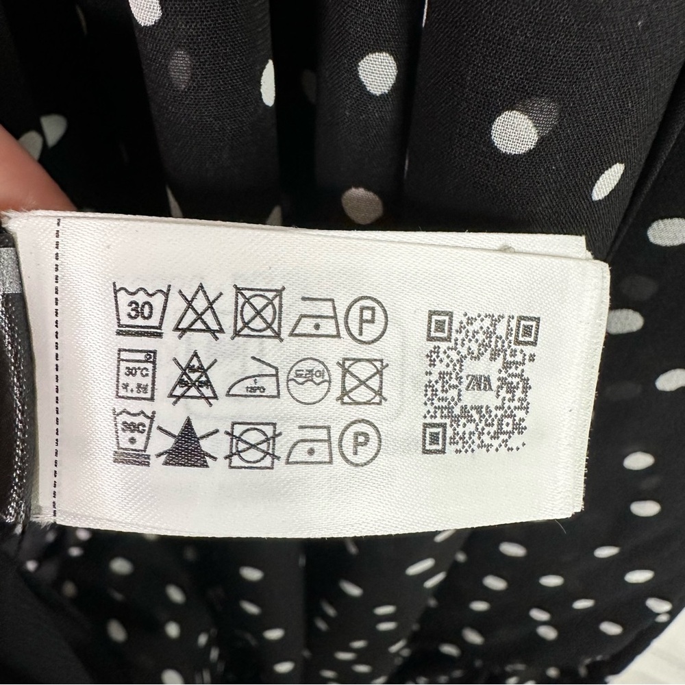 Zara ZW Collection Size Large Halter Polka Dot Sleeveless Midi Dress w/Scarf NEW - Picture 14 of 15